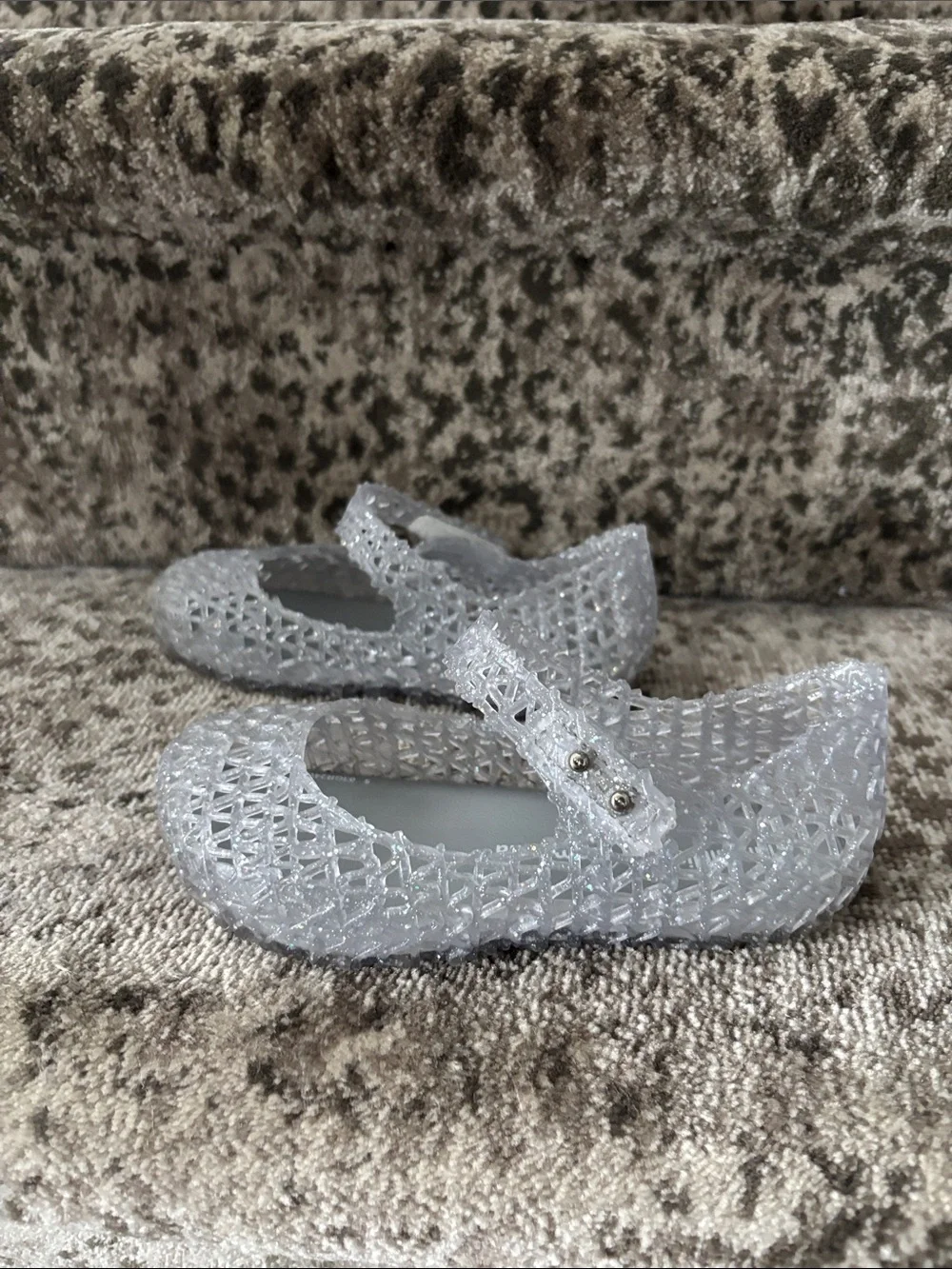 Mini Melissa Campana Clear Glitter Jelly Mary Jane Shoes toddler 10